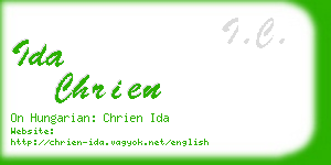 ida chrien business card